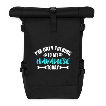 Havanese Havaneser - Roll Top Backpack - black - Front