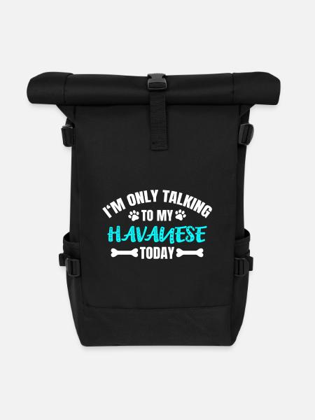 Havanese Havaneser - Rolltop Rucksack - Schwarz