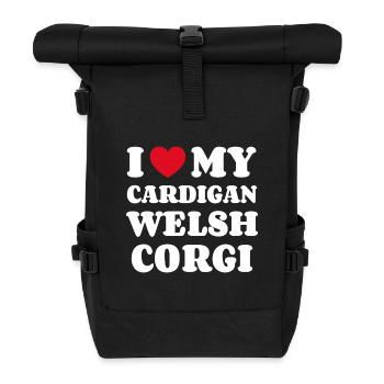 Cardigan Welsh Corgi Propriétaire de chien - Sac à dos roll top - noir - Devant