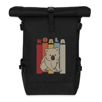 Koala Retro - Roll Top Backpack - black - Front