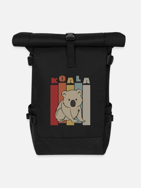 Koala Retro - Rolltop Rucksack - Schwarz