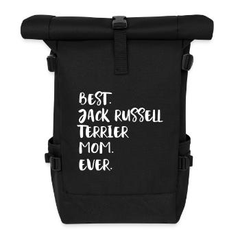 Jack Russell Terrier - Rolltop Rucksack - Schwarz - Vorne