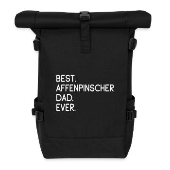Affenpinscher - Roll Top Backpack - black - Front