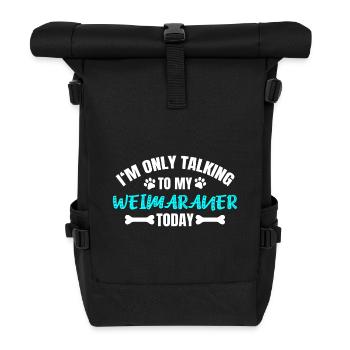 Weimaraner - Rolltop Rucksack - Schwarz - Vorne
