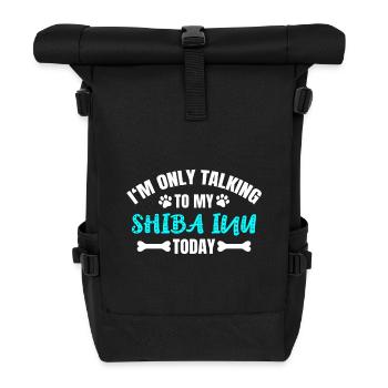 Shiba Inu - Sac à dos roll top - noir - Devant