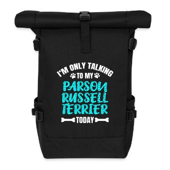 Parson Russell Terrier - Roll Top Backpack - black - Front