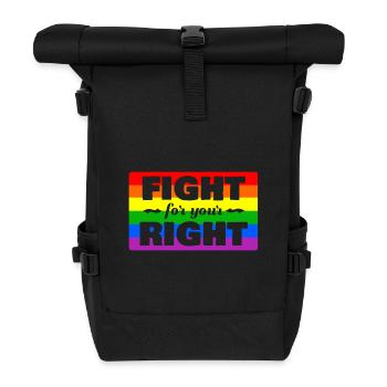 Kämpfe Für Dein Recht LGBT CSD Gay Pride - Rolltop Rucksack - Schwarz - Vorne