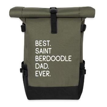 Saint Berdoodle - Roll Top Backpack - olive/black - Front
