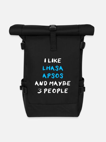 Lhasa Apso - Rolltop Rucksack - Schwarz