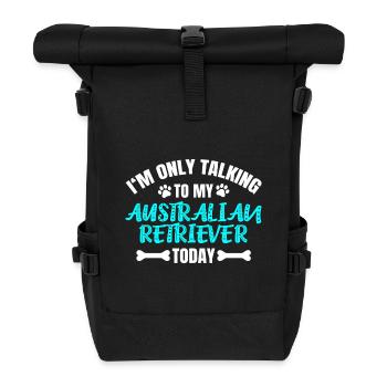 Australian Retriever Besitzer Besitzerin - Rolltop Rucksack - Schwarz - Vorne