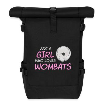 Juste une fille qui aime les wombats - Sac à dos roll top - noir - Devant