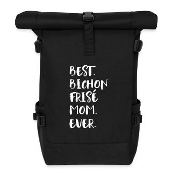 Bichon Frisé - Sac à dos roll top - noir - Devant