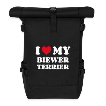 J'aime mon Biewer Terrier - Sac à dos roll top - noir - Devant