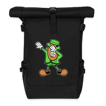 Danse du dabbing du lutin de la Saint-Patrick - Sac à dos roll top - noir - Devant