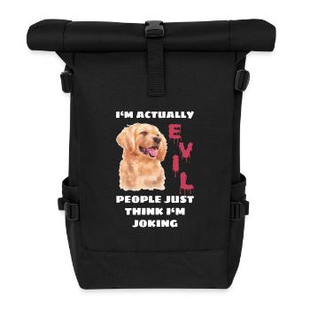 Vilain Golden Retriever - Sac à dos roll top - noir - Devant