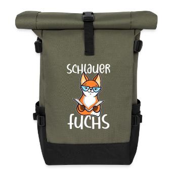 Schlauer Fuchs - Rolltop Rucksack - Olive/Schwarz - Vorne