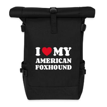 I Love My American Foxhound - Rolltop Rucksack - Schwarz - Vorne