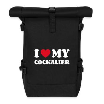 J'aime mon Cockalier - Sac à dos roll top - noir - Devant