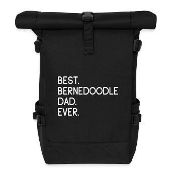 Bernedoodle Bernese Mountain Poo - Roll Top Backpack - black - Front