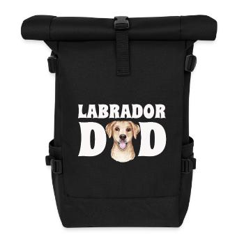 Labrador Papa - Rolltop Rucksack - Schwarz - Vorne