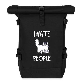 Je déteste les gens - Sac à dos roll top - noir - Devant