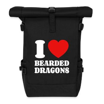 I Love Bearded Dragons Bearded Dragons Bearded Dragon Lovers - Roll Top Backpack - black - Front