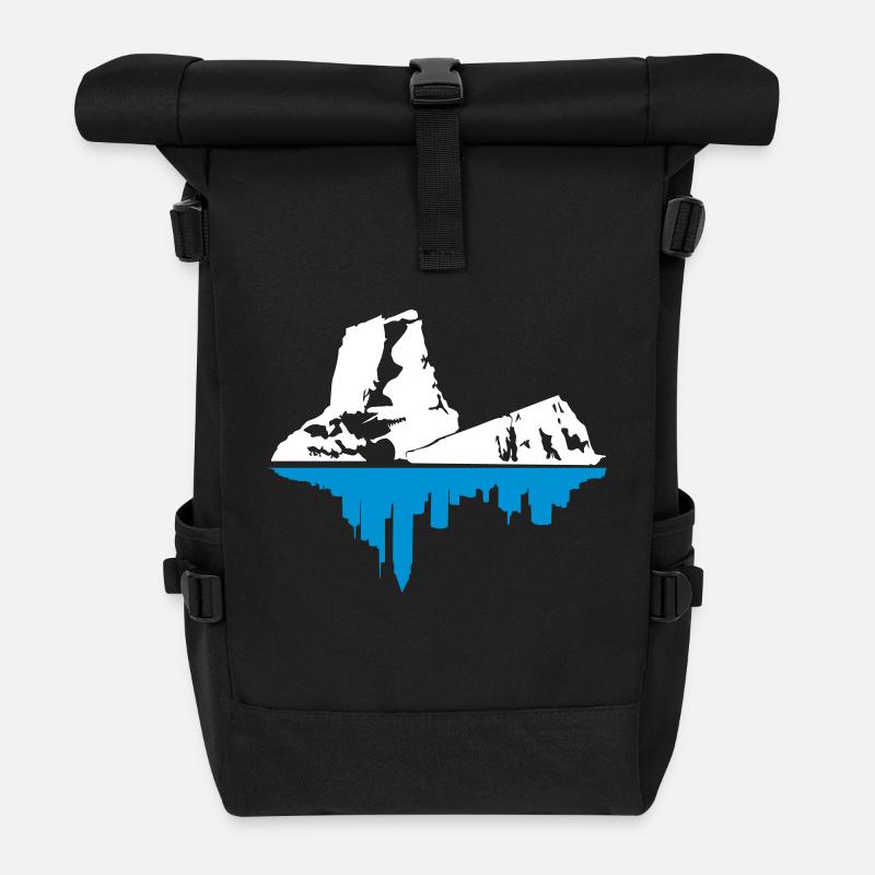 glaçon - Sac à dos roll top - noir