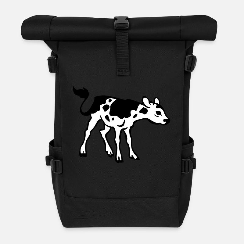 Kalb - Rolltop Rucksack - Schwarz