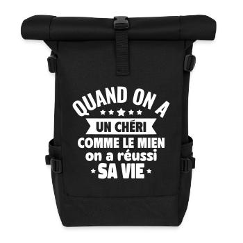 Un petit ami comme le mien - Sac à dos roll top - noir - Devant