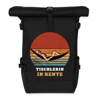 Tischlerin Rente Ruhestand Rentnerin Rentnerin - Rolltop Rucksack - Schwarz - Vorne