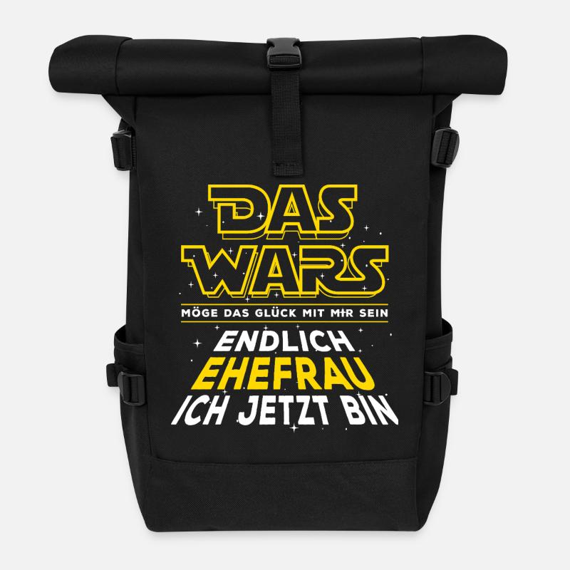 Das Wars - Endlich Ehefrau ich jetzt bin - Rolltop Rucksack - Schwarz