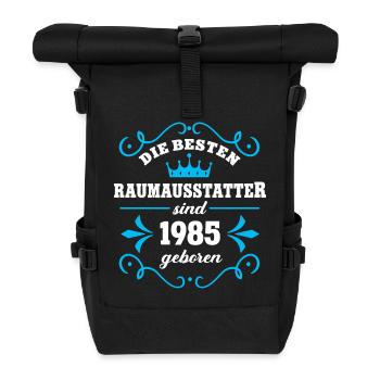 Geburtstag 1985 Raumausstatter Kollege Dekorateur - Rolltop Rucksack - Schwarz - Vorne