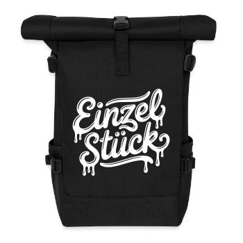 Einzelstück - Rolltop Rucksack - Schwarz - Vorne