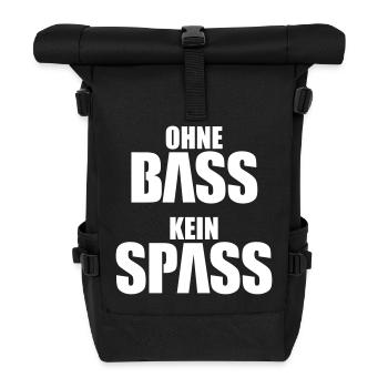 Ohne Bass Kein Spass Electronic Music Festival Fun - Rolltop Rucksack - Schwarz - Vorne