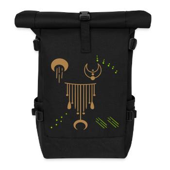 Ornaments Fantasy - Roll Top Backpack - black - Front