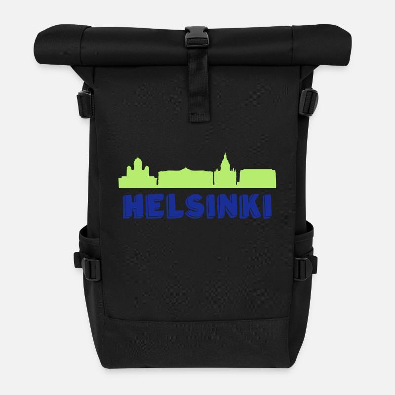 Helsinki - Roll Top Backpack - black