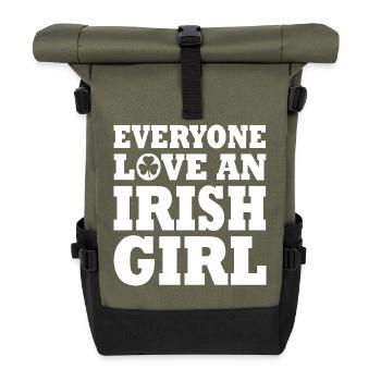 Everyone loves an irish girl - Roll Top Backpack - olive/black - Front
