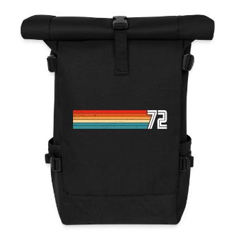 Retro 1972 t-shirt 72 vintage 1972 - Rolltop Rucksack - Schwarz - Vorne