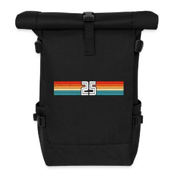 25 Jahre retro 25. Geburtstag - Rolltop Rucksack - Schwarz - Vorne