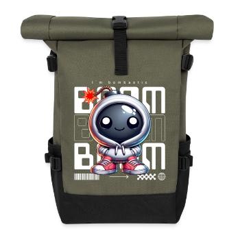Je suis Bombastic Boom Bombe Geil - Sac à dos roll top - olive/noir - Devant