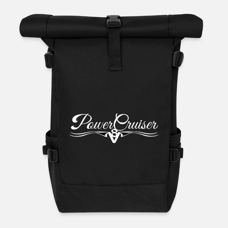 PowerCruiser V8 - Roll Top Backpack - black