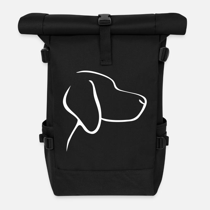 Hund - Rolltop Rucksack - Schwarz