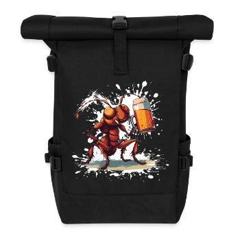 Ant Beer Funny - Roll Top Backpack - black - Front
