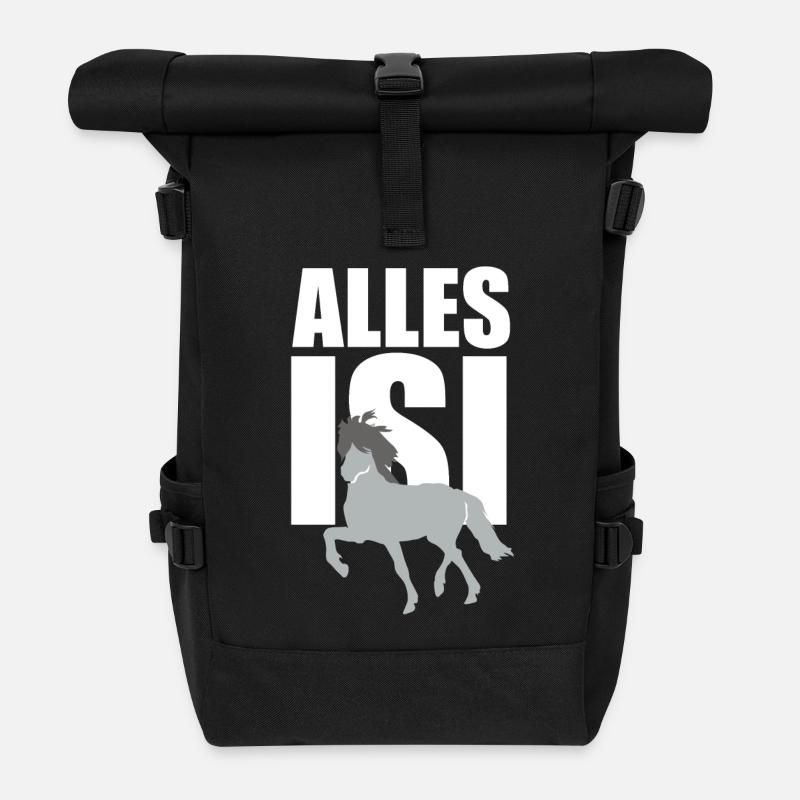 ALLES ISI - Rolltop Rucksack - Schwarz