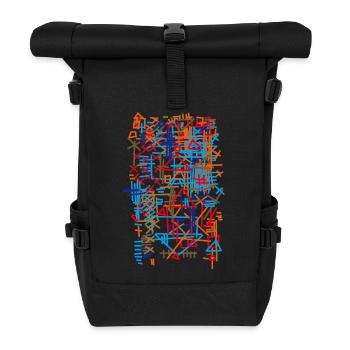 Teppich Abstrakt / Muster - Bauhaus - Rolltop Rucksack - Schwarz - Vorne