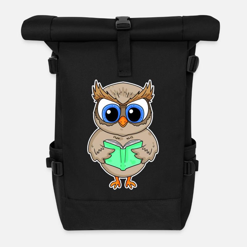 Lesen Buch Bücher Leser Geschenk - Rolltop Rucksack - Schwarz