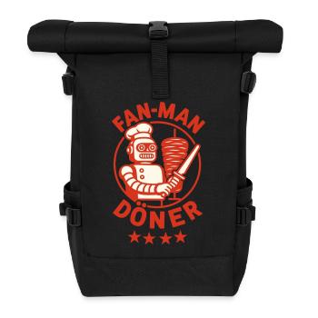 Robo kebab - Roll Top Backpack - black - Front