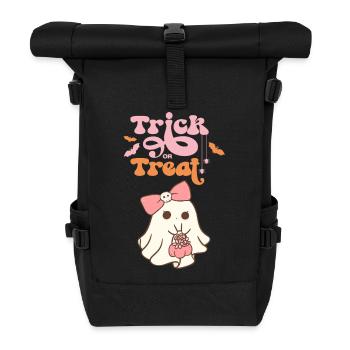 🎃 Trick or Treat – Style 👻🍬 Kawaii - Sac à dos roll top - noir - Devant