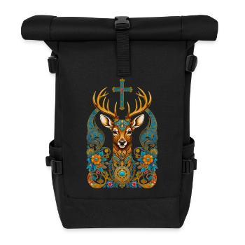 Hirsch - Rolltop Rucksack - Schwarz - Vorne