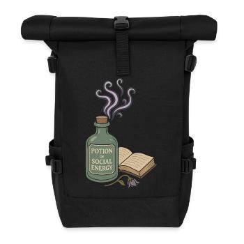 Booktok Fantasy Bookish Humor Geschenk Für - Rolltop Rucksack - Schwarz - Vorne